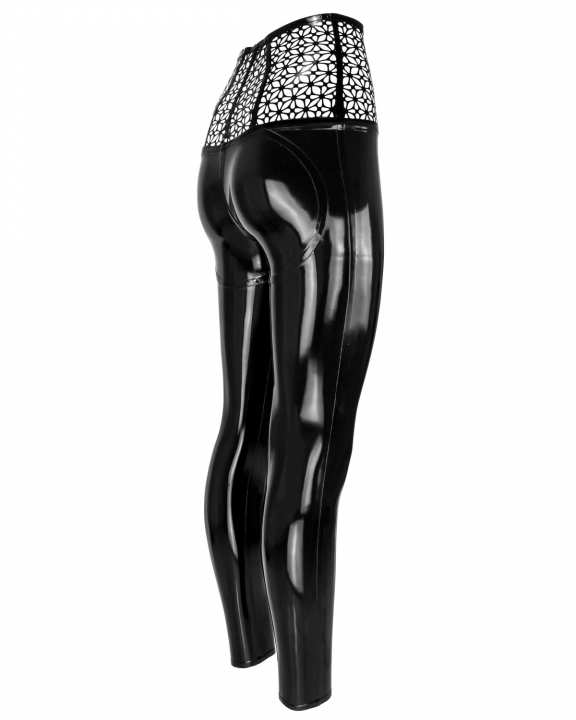 Latex Leggings mit hoher Taille und Push-Up-Effekt Laser Edition